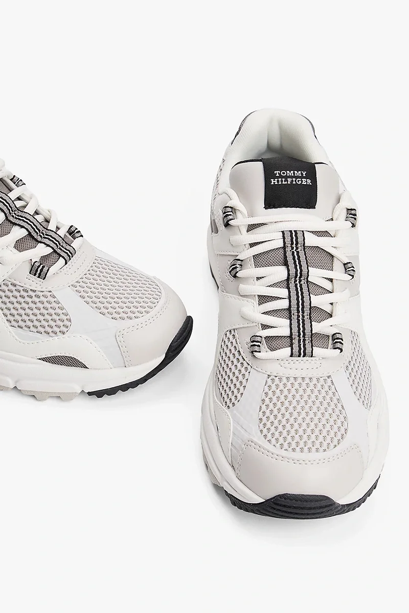 Tommy Hilfiger M Runner Tech Karışık Materyal Erkek  Beyaz Sneaker FM0FM05567PQ8