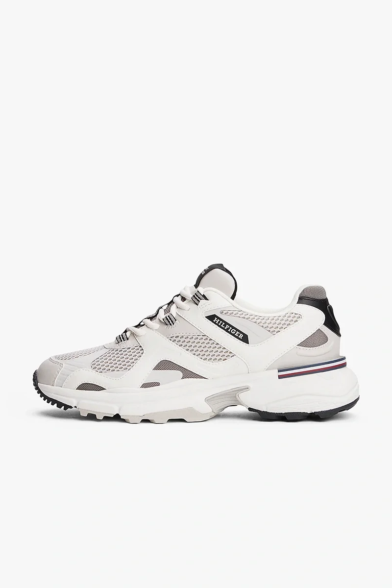 Tommy Hilfiger M Runner Tech Karışık Materyal Erkek  Beyaz Sneaker FM0FM05567PQ8