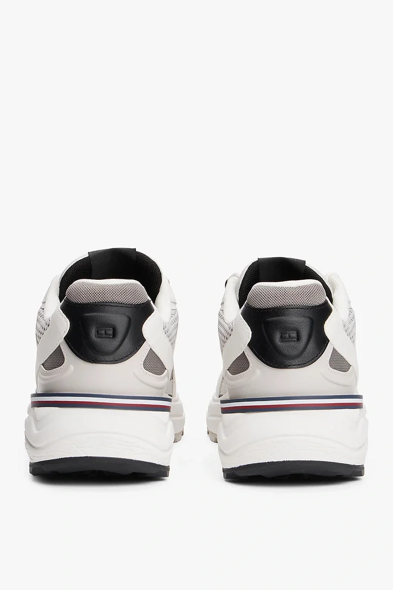 Tommy Hilfiger M Runner Tech Karışık Materyal Erkek  Beyaz Sneaker FM0FM05567PQ8