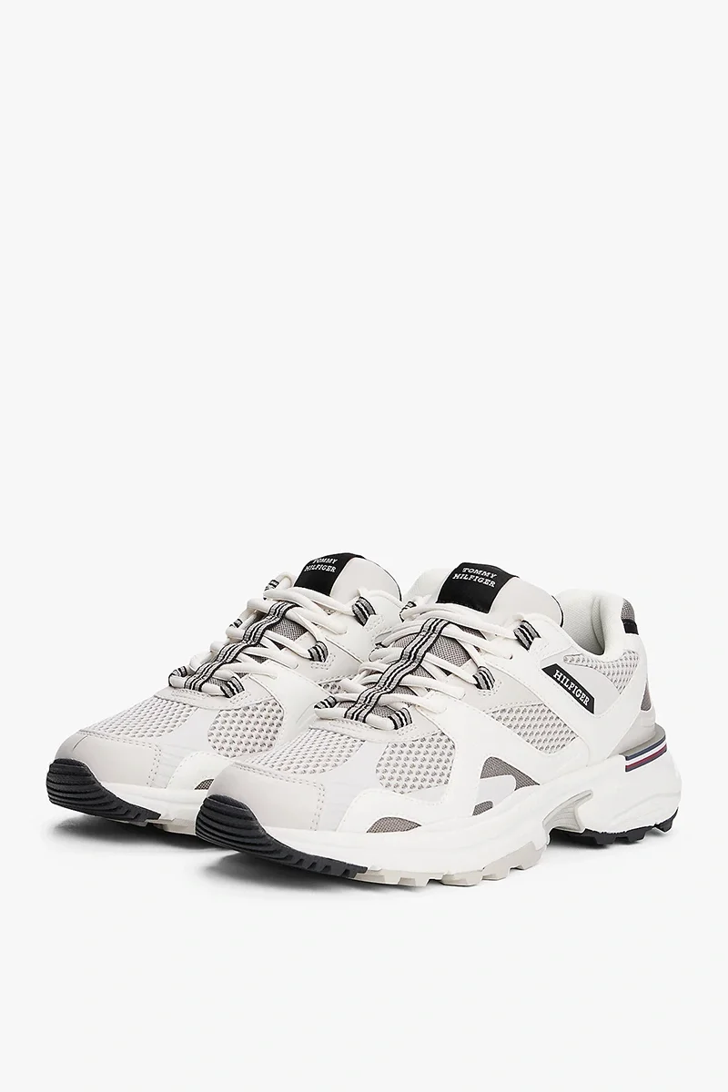 Tommy Hilfiger M Runner Tech Karışık Materyal Erkek  Beyaz Sneaker FM0FM05567PQ8