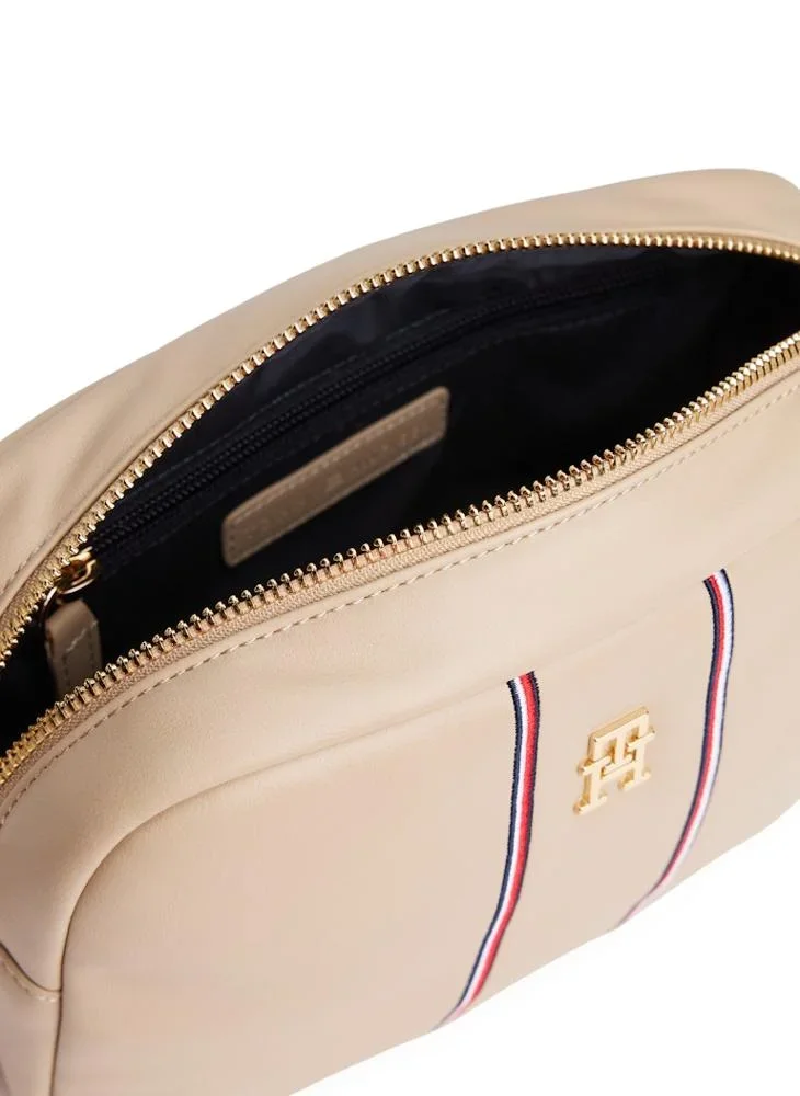 Tommy Hilfiger Popette Soft Kurumsal Kamera Kadın Bej Çanta AW0AW179970F4
