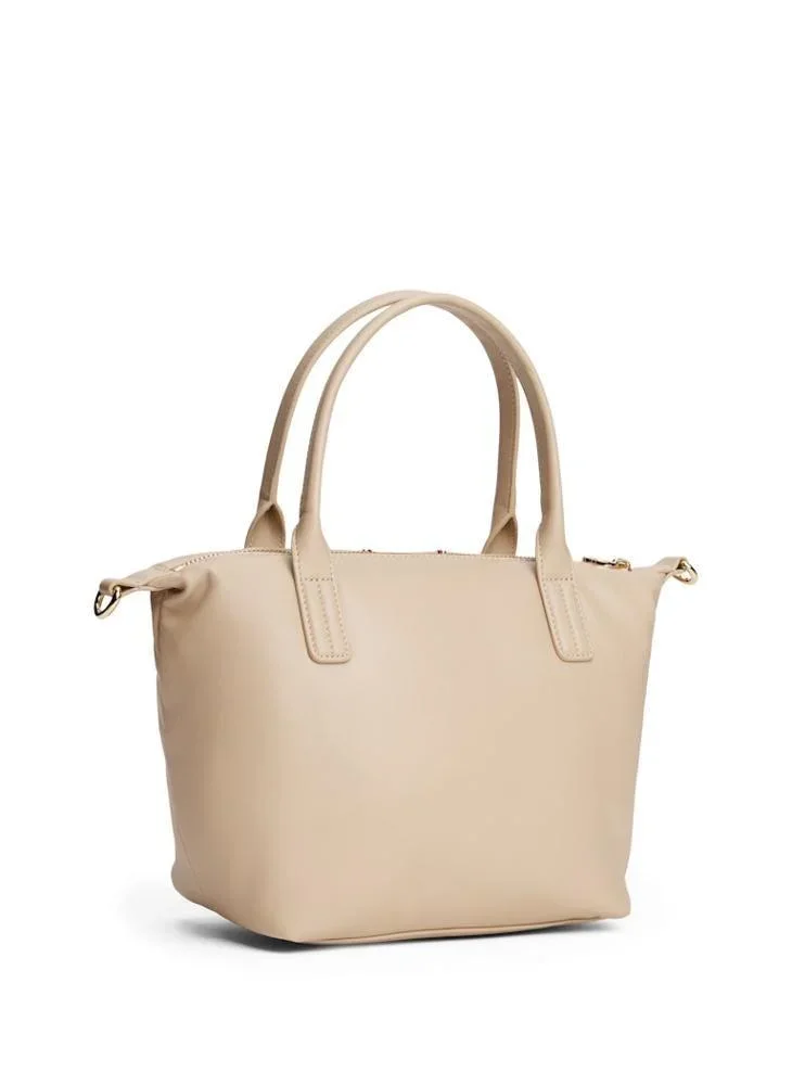 Tommy Hilfiger Popette Soft Kurumsal Mini Tote Kadın Bej Çanta AW0AW179980F4