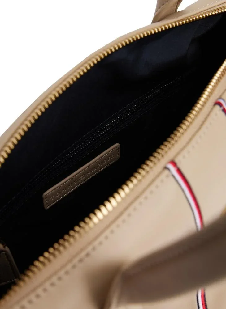 Tommy Hilfiger Popette Soft Kurumsal Mini Tote Kadın Bej Çanta AW0AW179980F4