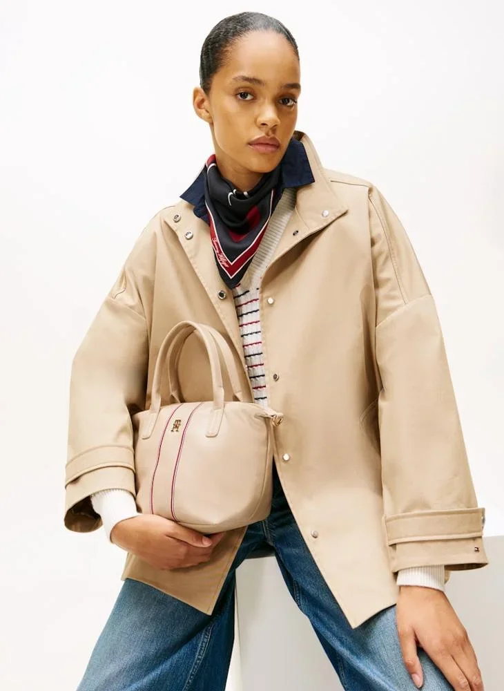 Tommy Hilfiger Popette Soft Kurumsal Mini Tote Kadın Bej Çanta AW0AW179980F4