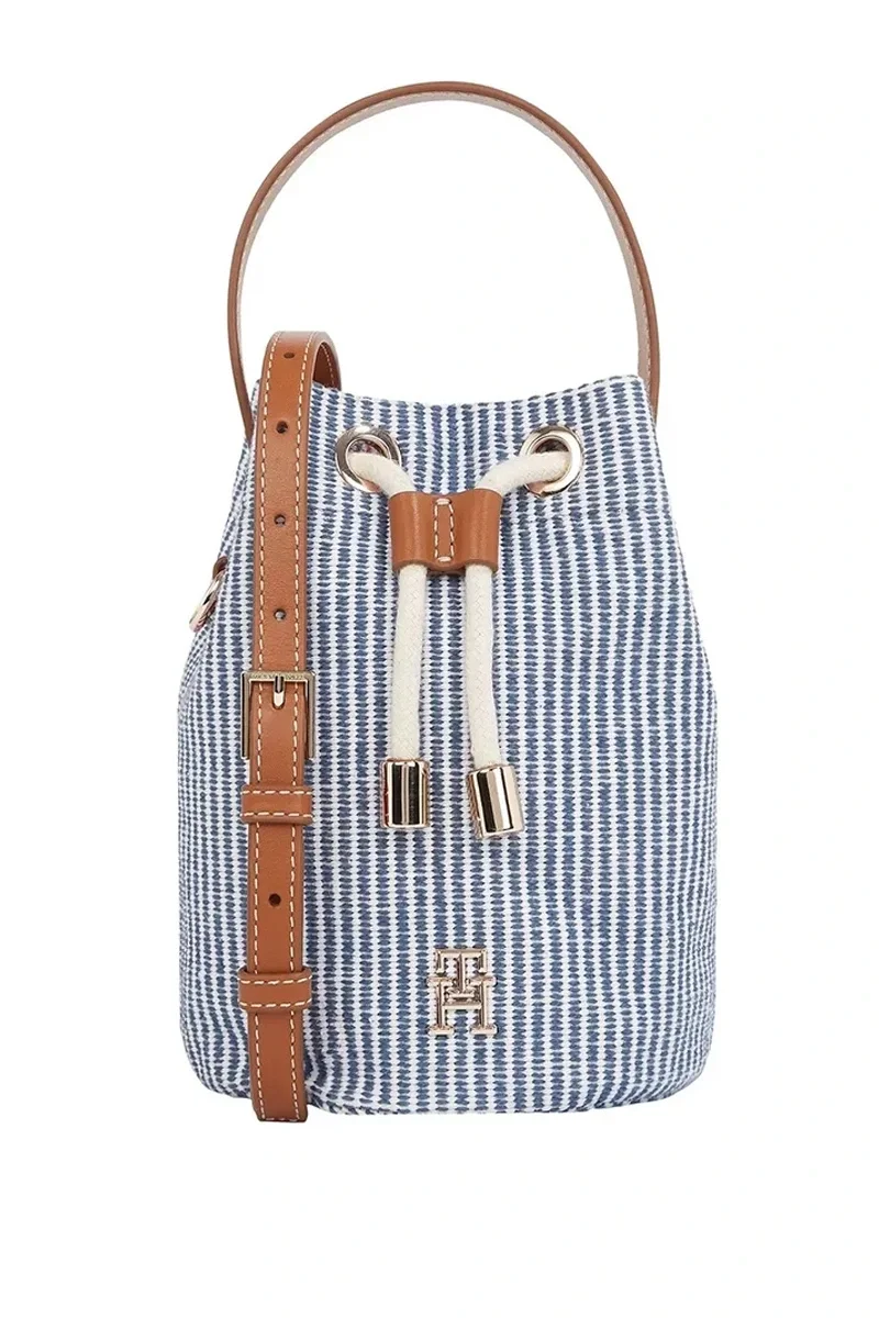 Tommy Hilfiger TH PREMIUM BEACH LE BUCKET Kadın  El Çantası AW0AW172150GY