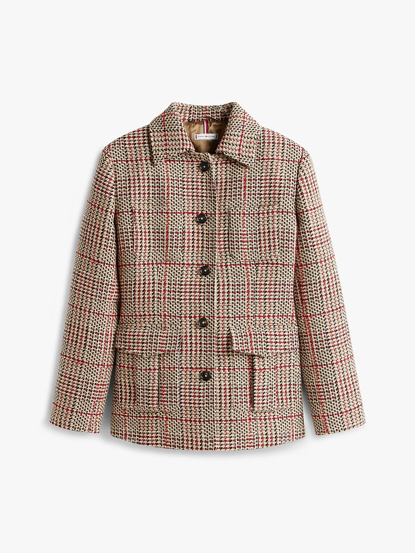 Tommy Hilfiger Sezonluk Dokulu Kadın Kadın Gri Blazer Ceket WW0WW466560OG