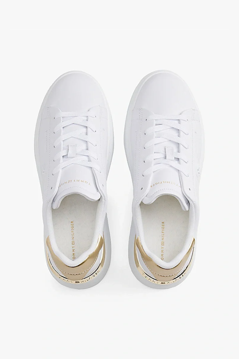 Tommy Hilfiger Şık Altın Rengi Platform Kadın Sneaker FW0FW08817YBR