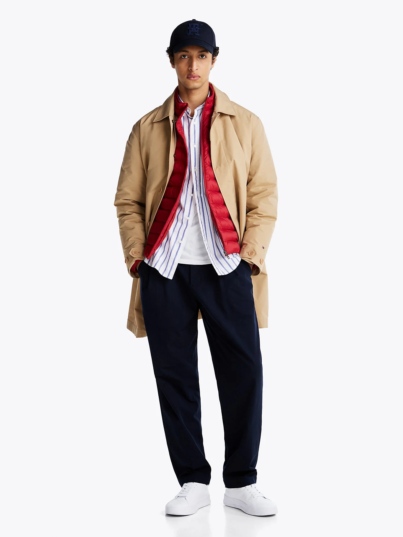 Tommy Hilfiger TH COURT LTH DETAIL ESS Erkek lacivert Sneaker FM0FM053670LD