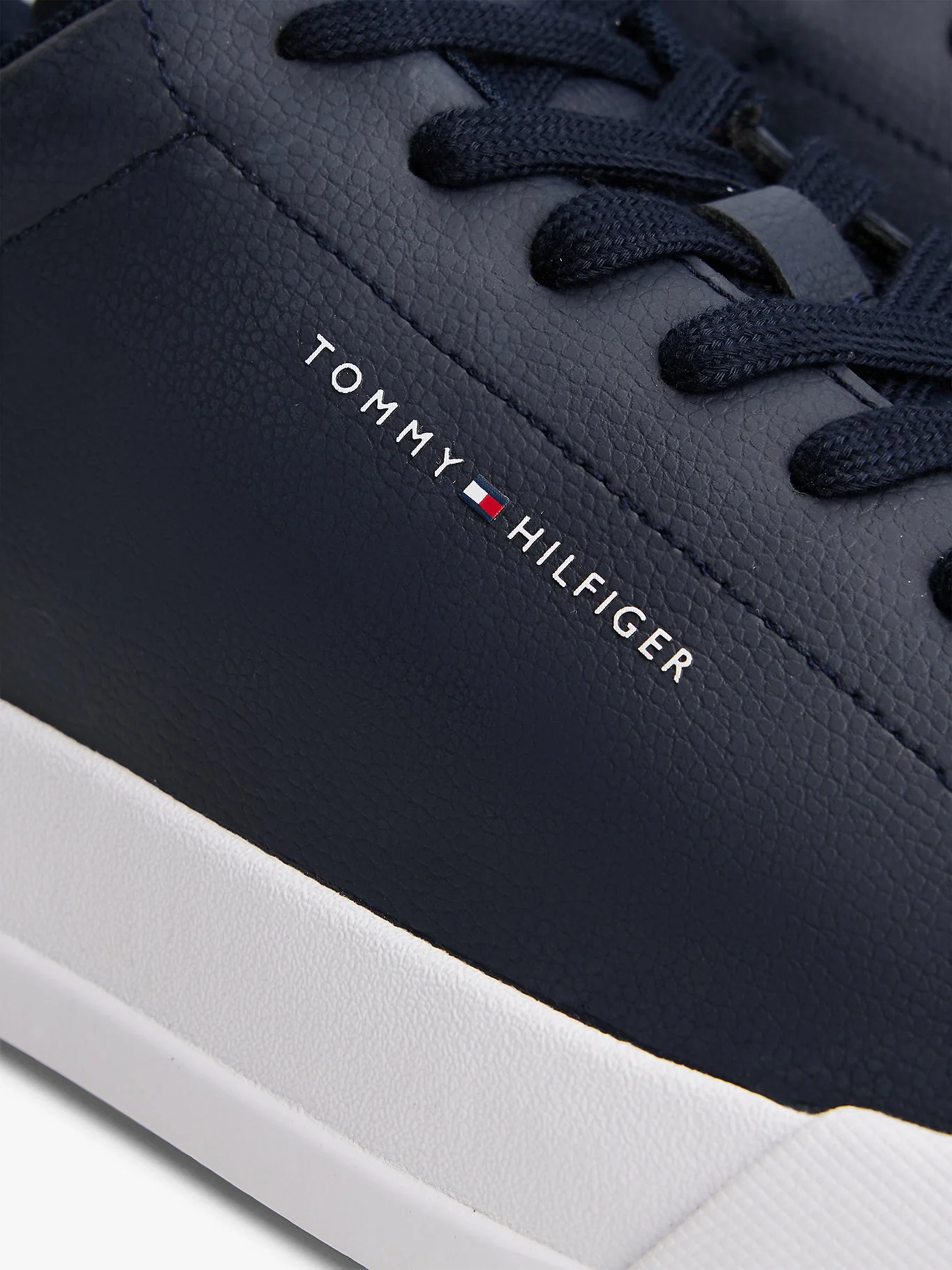 Tommy Hilfiger TH COURT LTH DETAIL ESS Erkek lacivert Sneaker FM0FM05367DW5