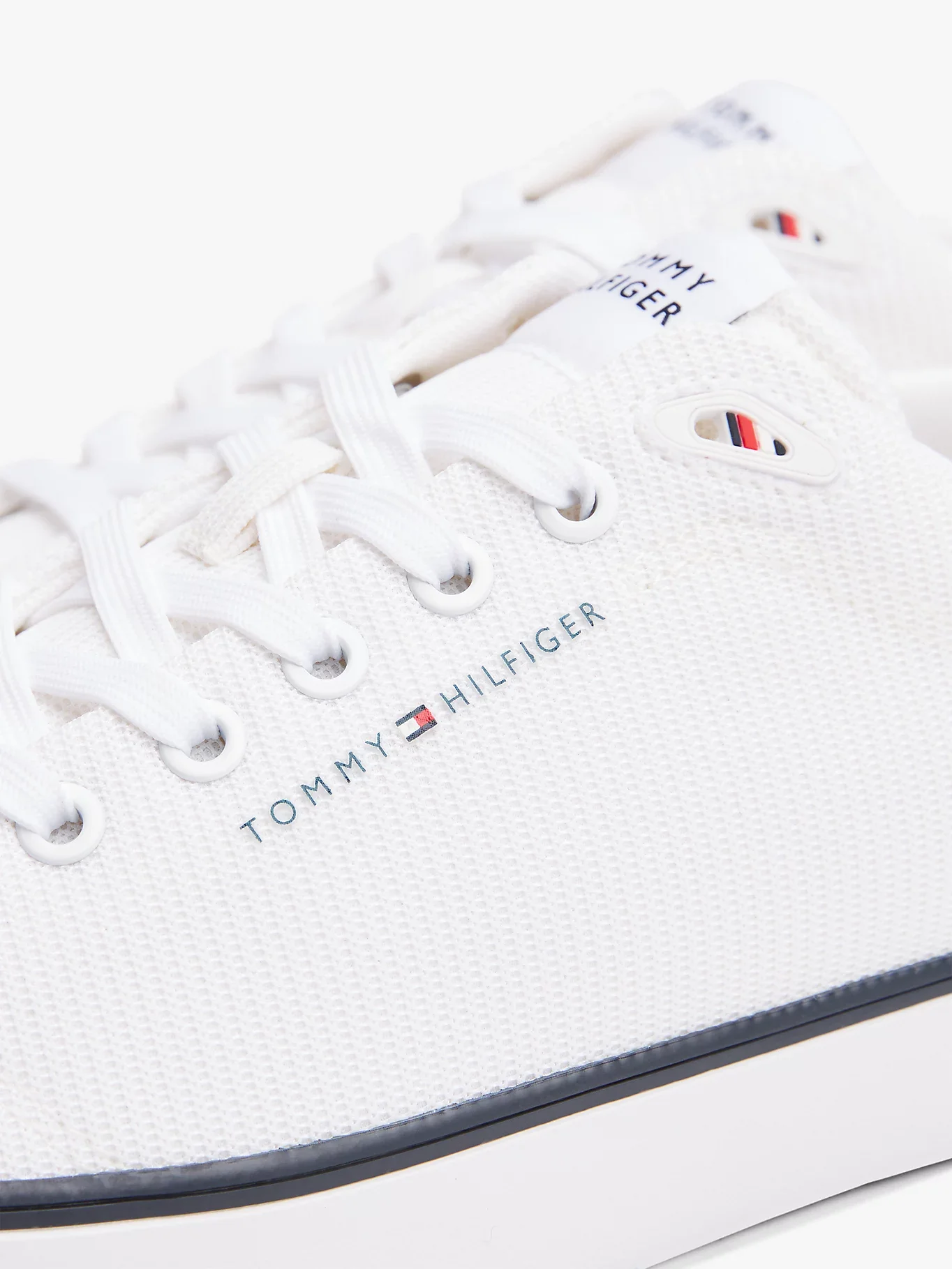 Tommy Hilfiger TH HI VULC CORE LOW II MESH Erkek Beyaz Sneaker FM0FM05513YBS