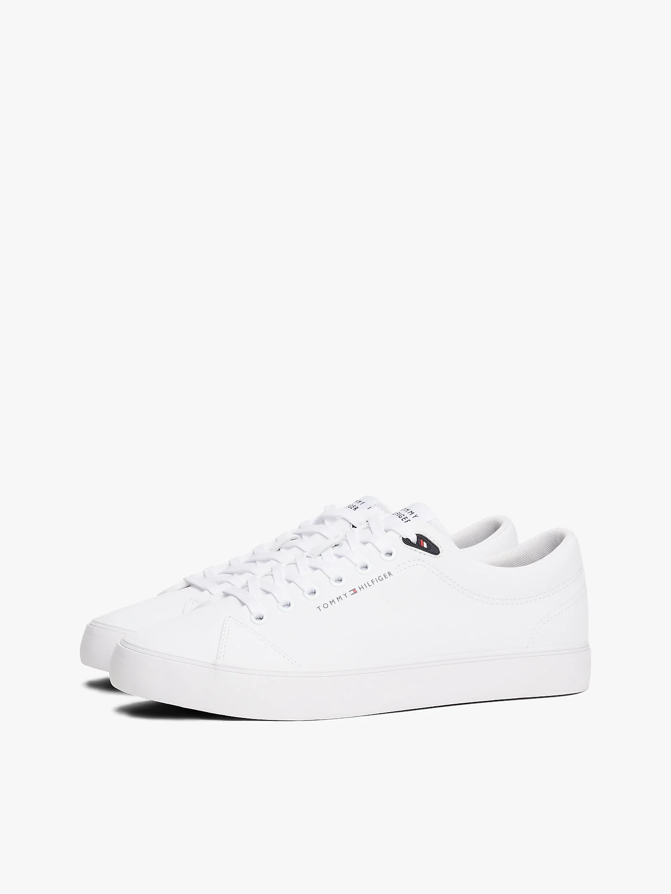 Tommy Hilfiger TH HI VULC CORE LOW LTH II ESS Erkek Beyaz Sneaker FM0FM05511YBS
