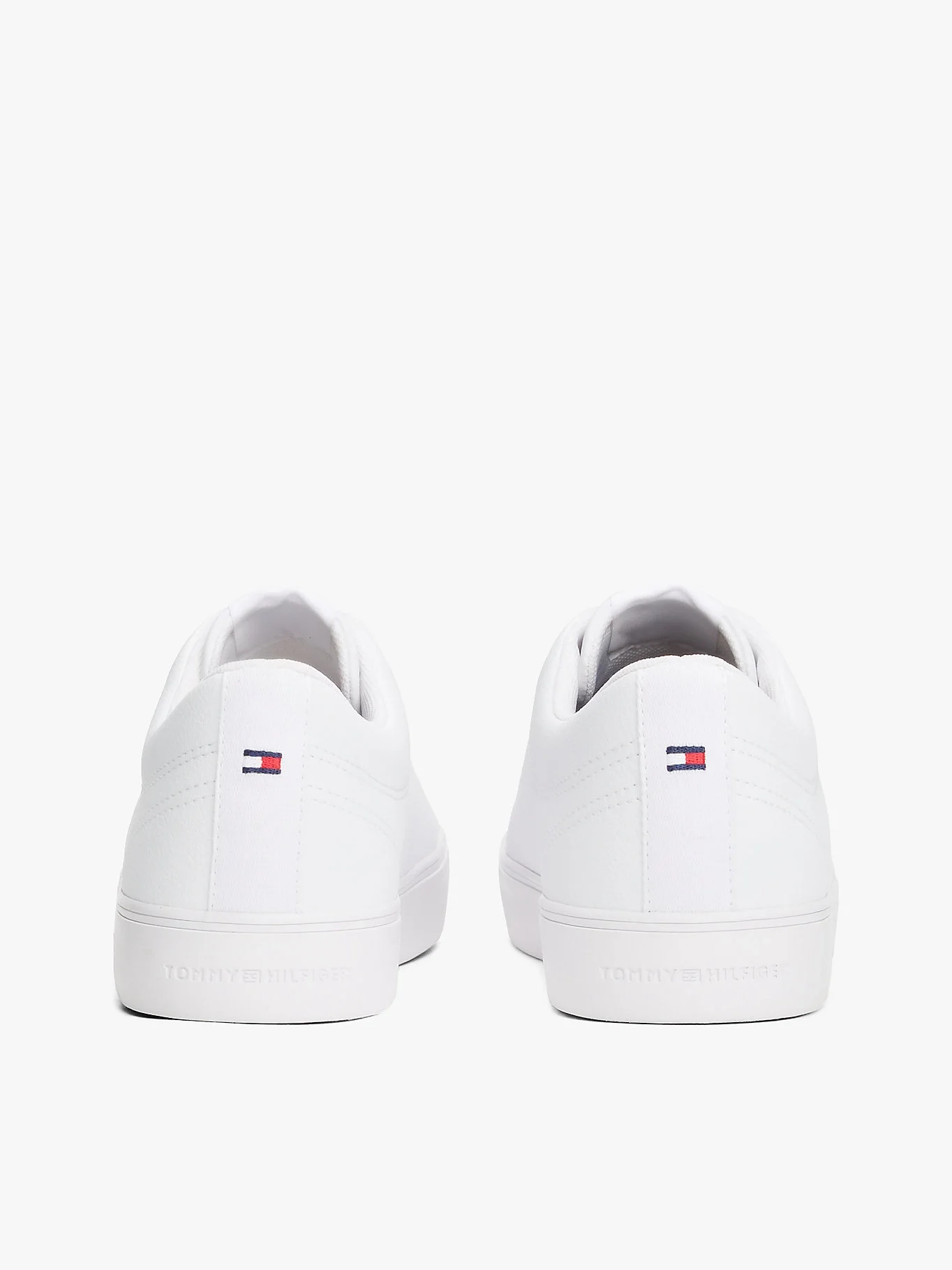 Tommy Hilfiger TH HI VULC CORE LOW LTH II ESS Erkek Beyaz Sneaker FM0FM05511YBS