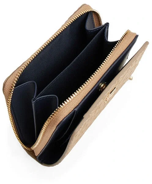 Tommy Hilfiger TH Icon Orta Boy Fermuarlı Monogram Kapaklı Kadın Beyaz Cüzdan AW0AW17743RBC