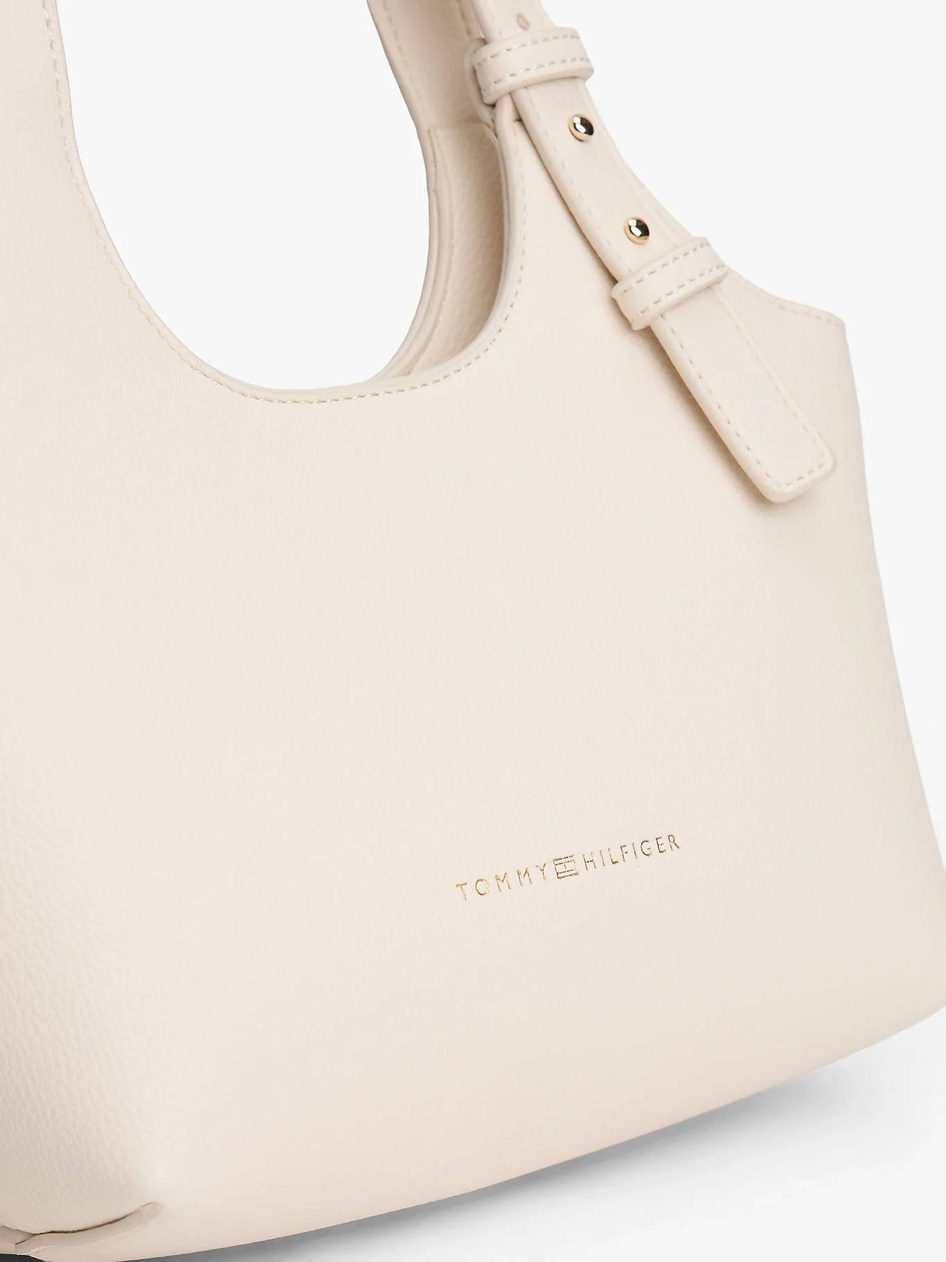 Tommy Hilfiger TH Logolu Mini Kadın Bej El Çantası AW0AW18281AEO