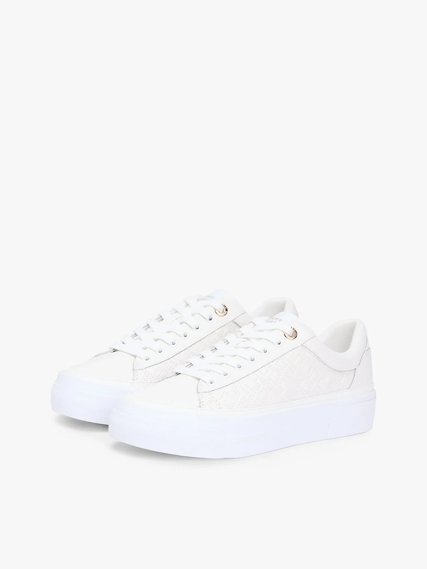 Tommy Hilfiger TH Platform Kapitone Kadın Beyaz Sneaker FW0FW09265YBL