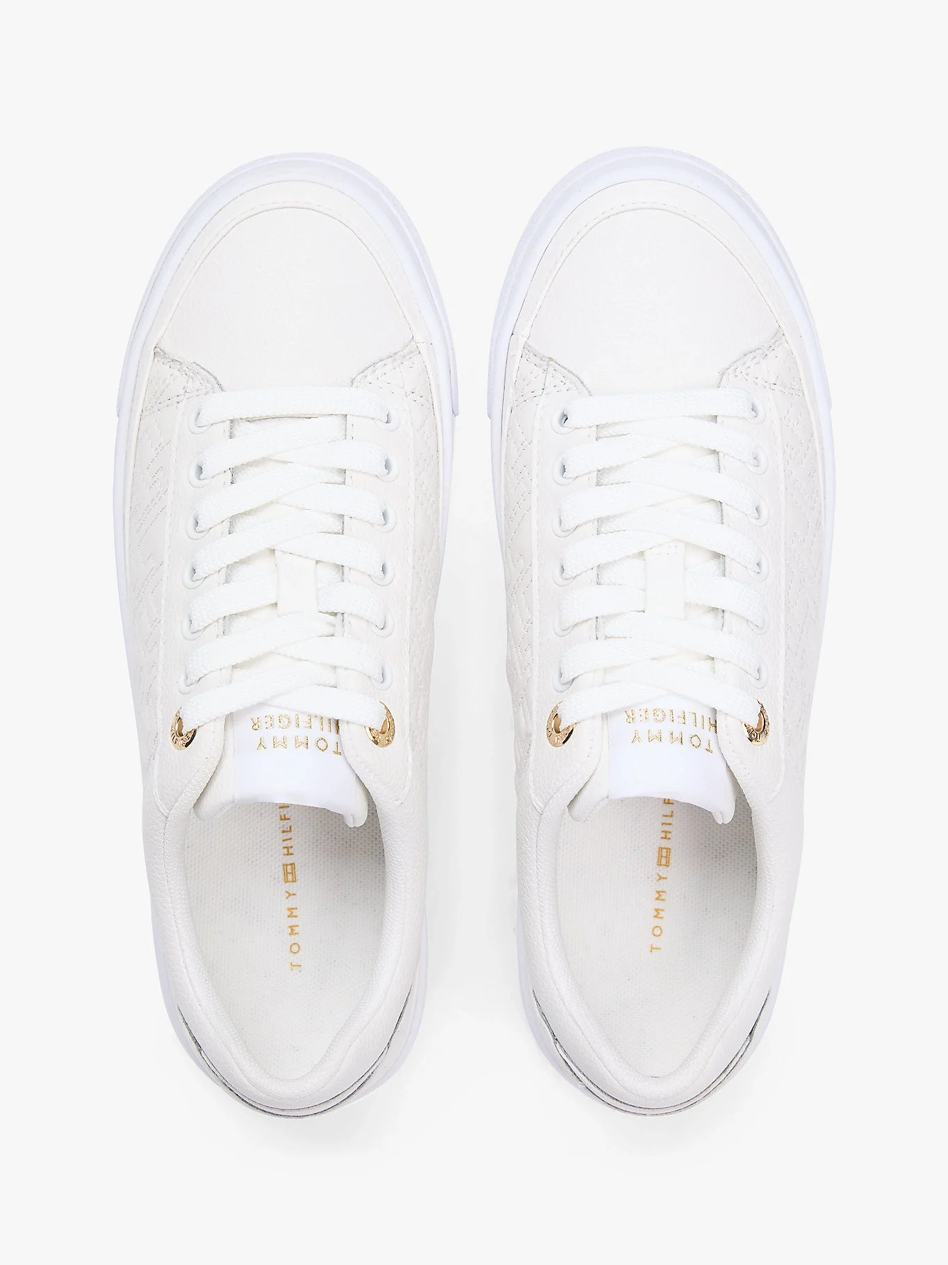 Tommy Hilfiger TH Platform Kapitone Kadın Beyaz Sneaker FW0FW09265YBL