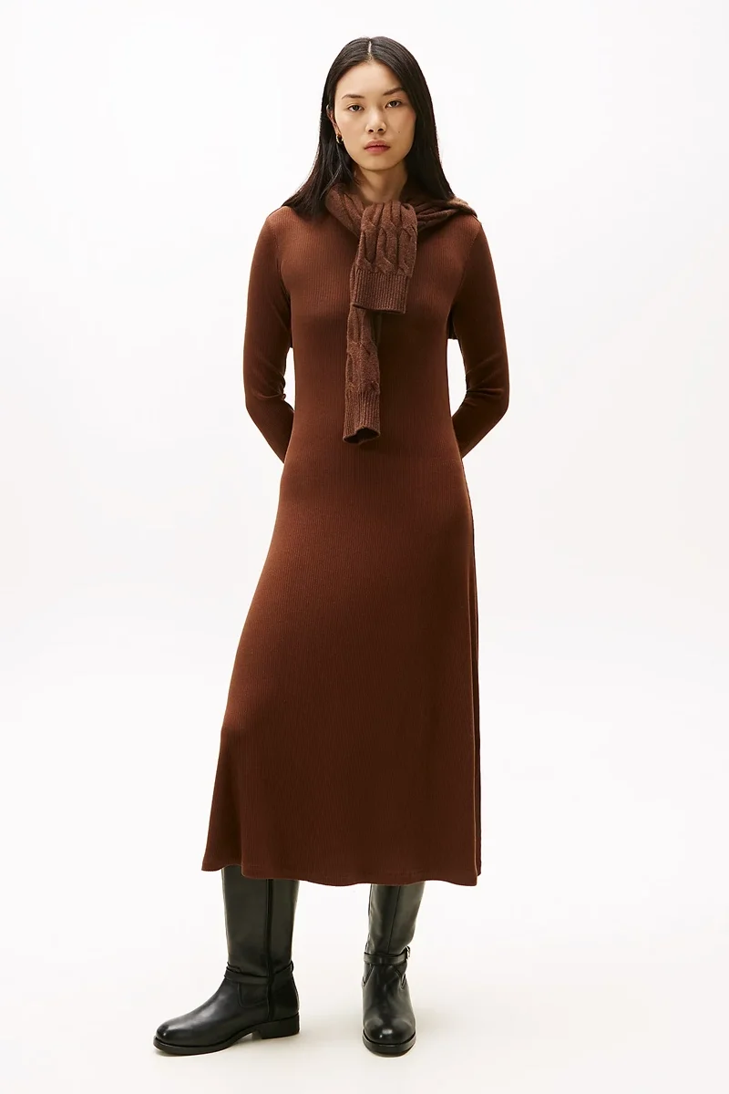 Tommy Hilfiger TH Tokalı Süvari Stili Uzun Deri Kadın Siyah Bot FW0FW08873BDS