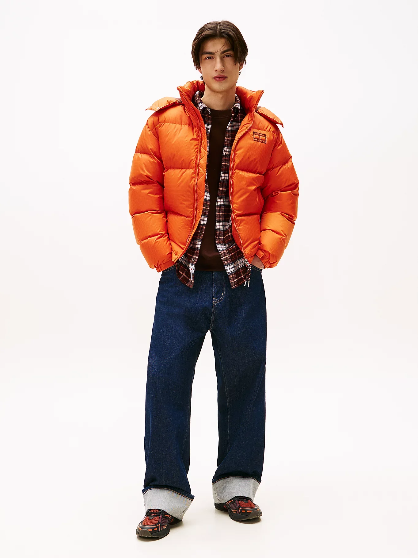 Tommy Hilfiger TJM Alaska Kuş Tüyü Şişme Erkek Turuncu Mont  DM0DM22036SZZ