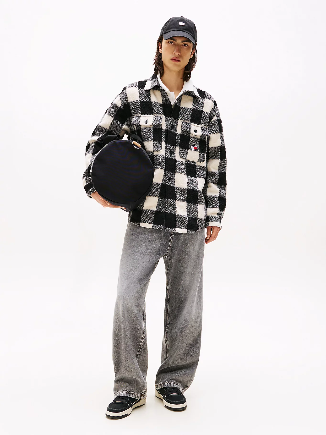 Tommy Hilfiger TJM Ekoseli Erkek Siyah Gömlek DM0DM22013BDS