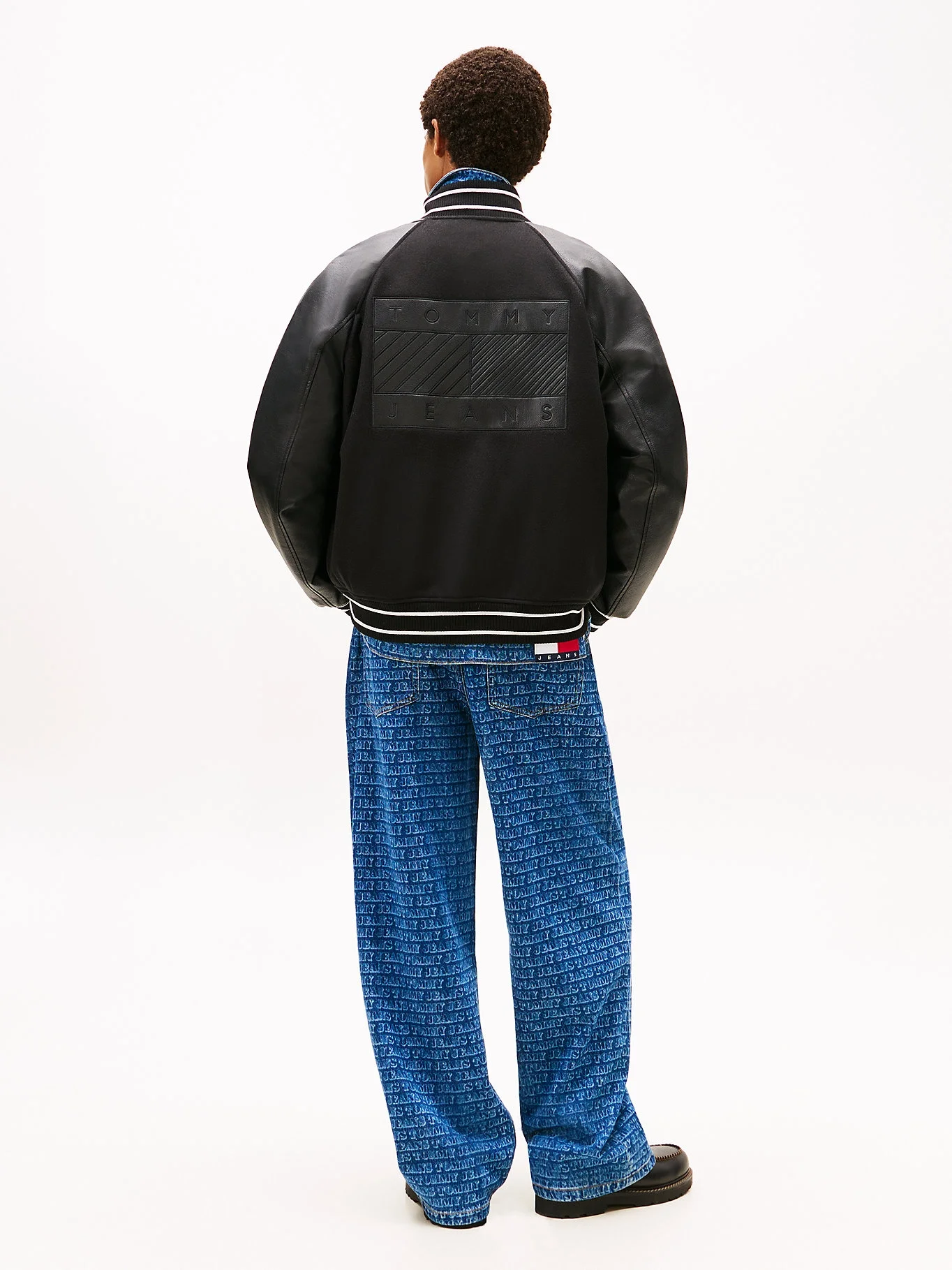 Tommy Hilfiger TJM Flag Kolej Stili Erkek Siyah Ceket DM0DM22439BDS