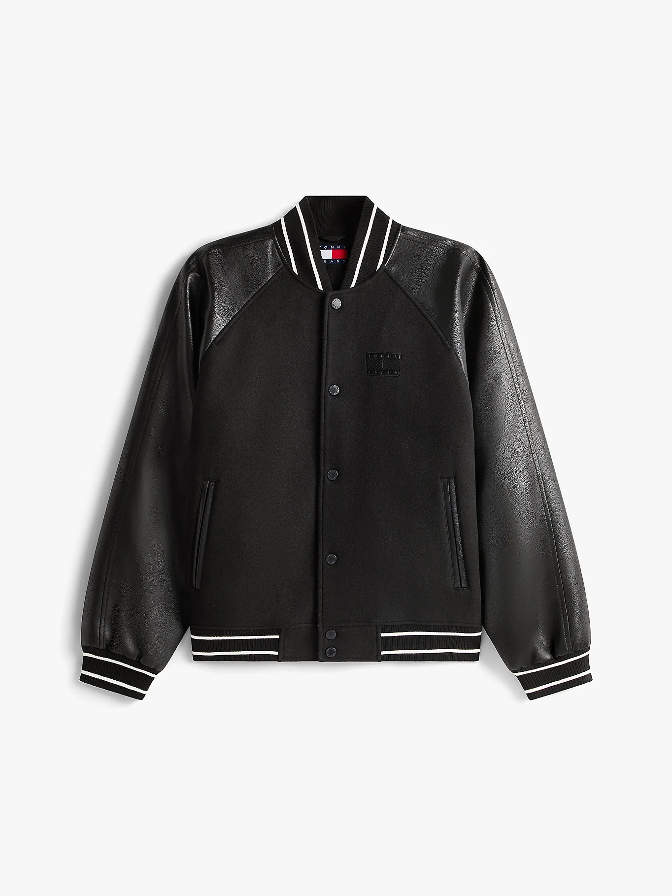 Tommy Hilfiger TJM Flag Kolej Stili Erkek Siyah Ceket DM0DM22439BDS