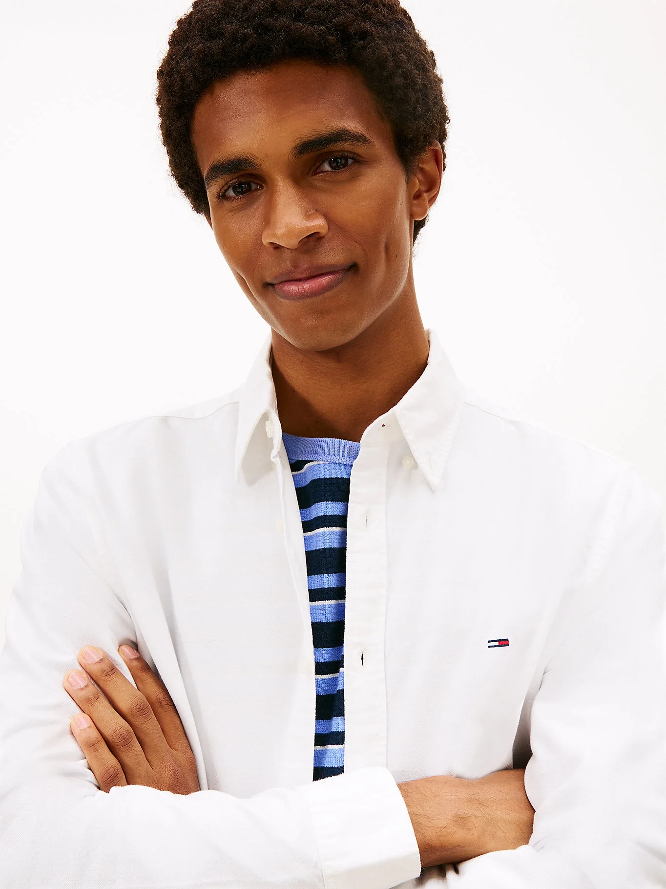 Tommy Hilfiger TJM Normal Kesim Oxford Erkek Beyaz Gömlek DM0DM22836YBL