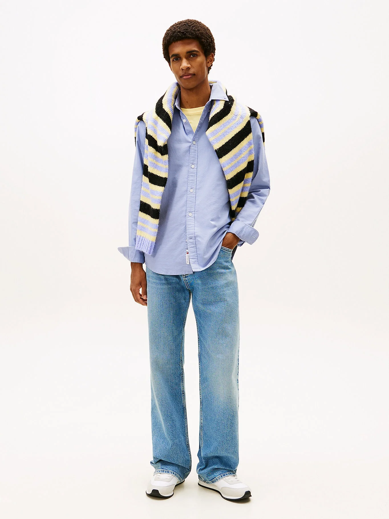 Tommy Hilfiger TJM Normal Kesim Oxford Erkek Mavi Gömlek DM0DM22836C5X