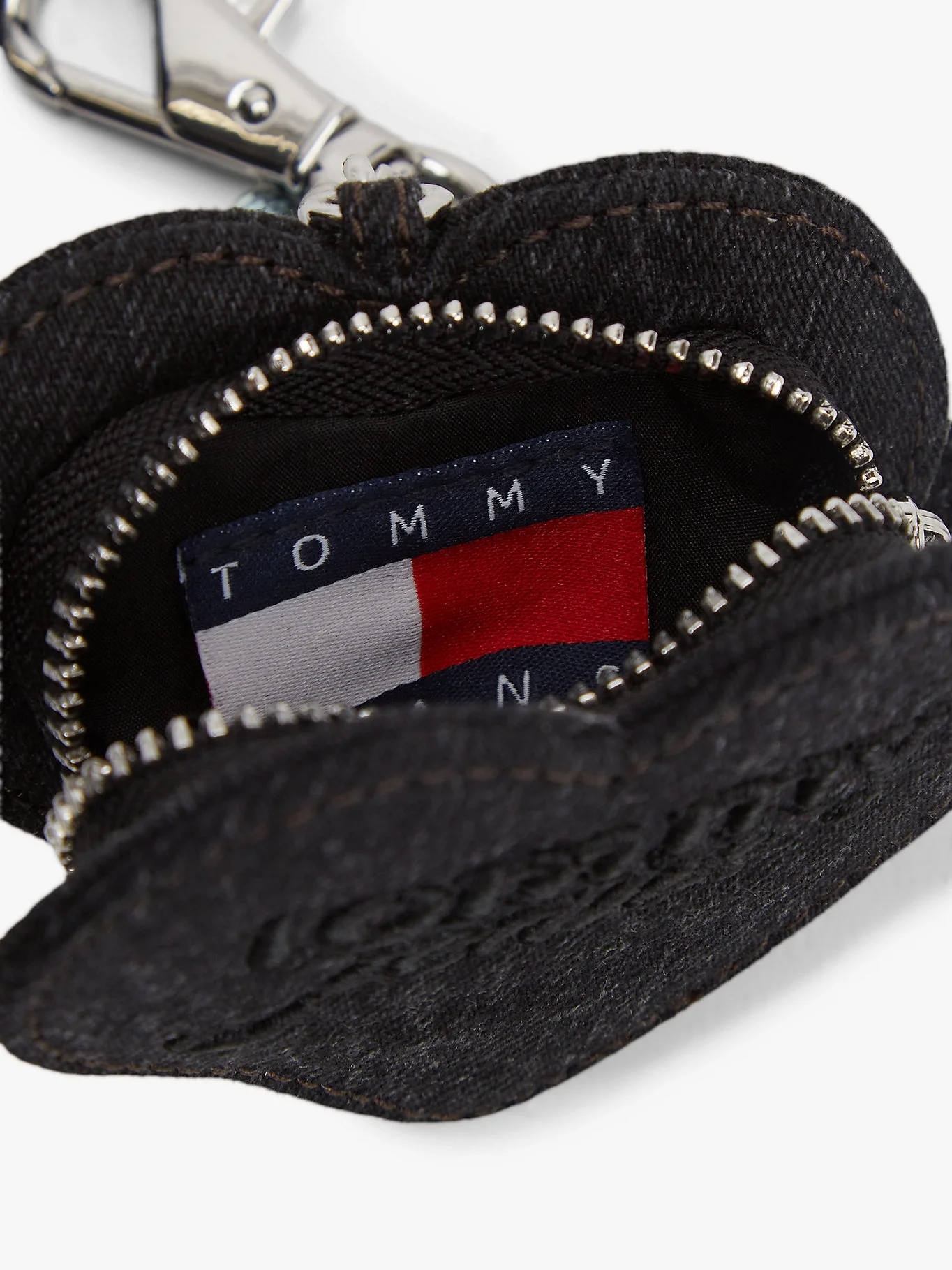 Tommy Hilfiger TJW Cool Denim Kalp Şekilli Bozuk Para Kadın Denim Cüzdan AW0AW181711BZ