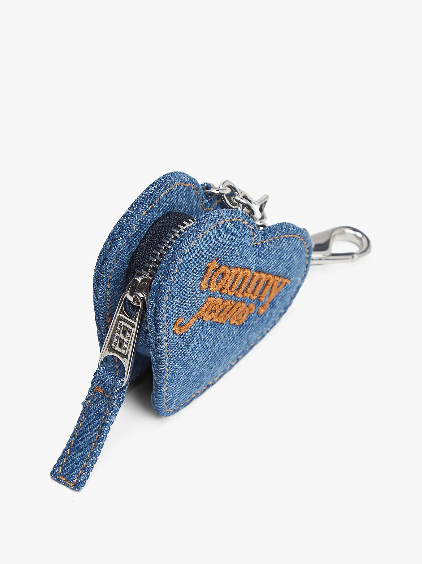 Tommy Hilfiger TJW Cool Denim Kalp Şekilli Bozuk Para Kadın Denim Cüzdan AW0AW185951A7