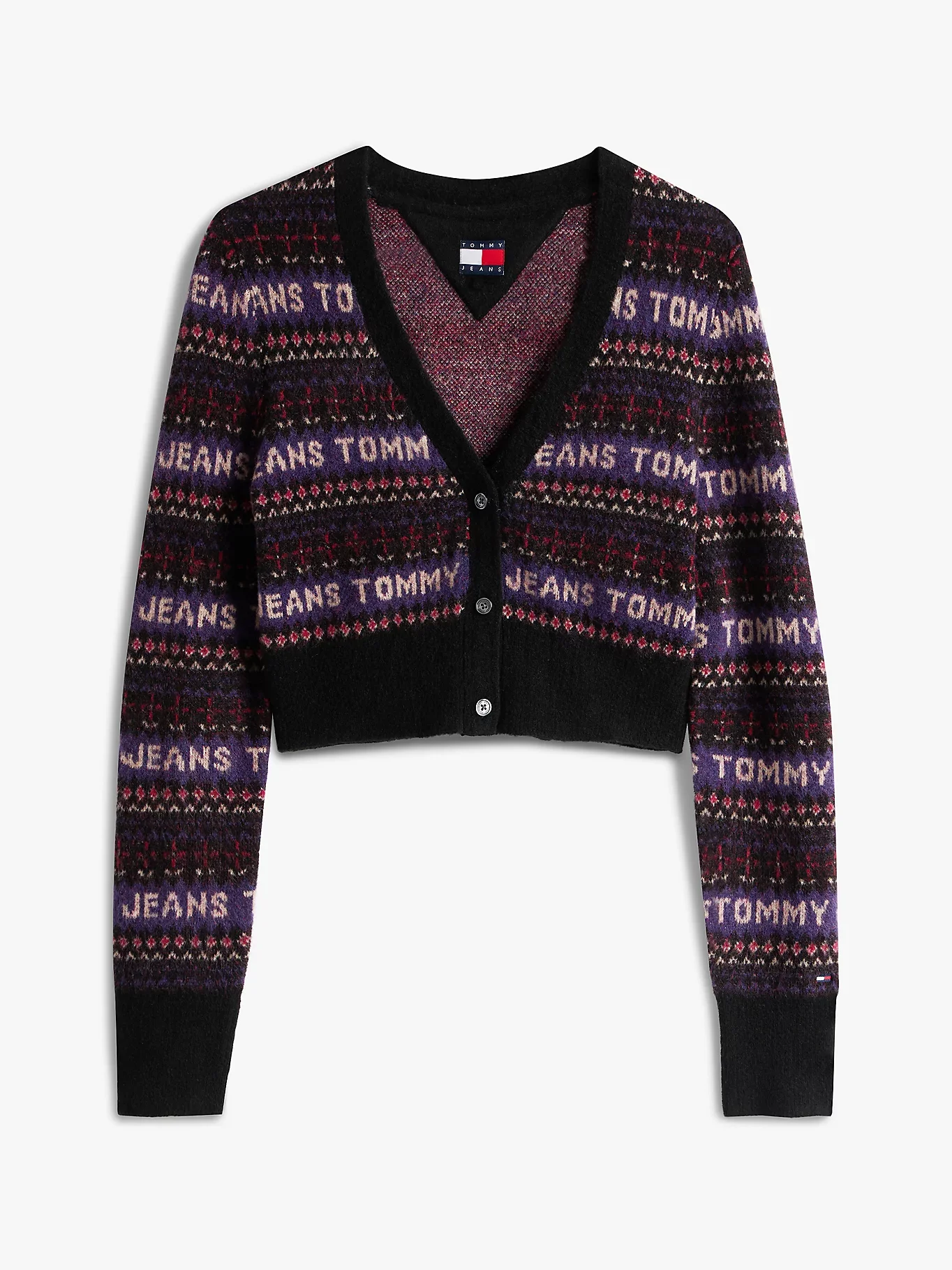 Tommy Hilfiger TJW Fairisle Desenli Kadın Siyah Kazak DW0DW21691BDS