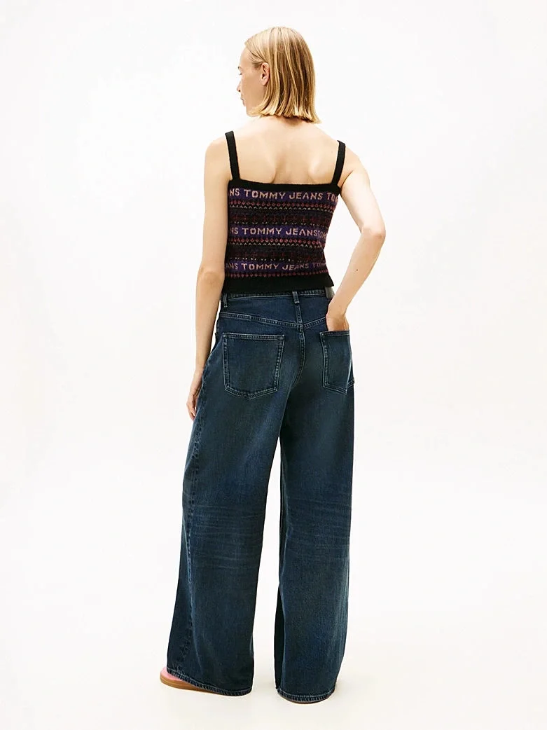 Tommy Hilfiger TJW Fairisle Desenli Kadın Siyah Bluz DW0DW21692BDS