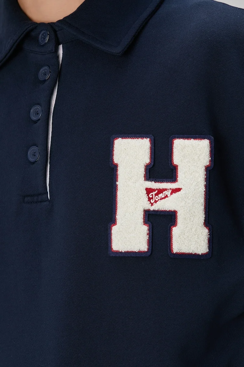 Tommy Hilfiger TJW H GRAPHIC HWK POLO Erkek mavi Sweatshirt DW0DW20537DYY