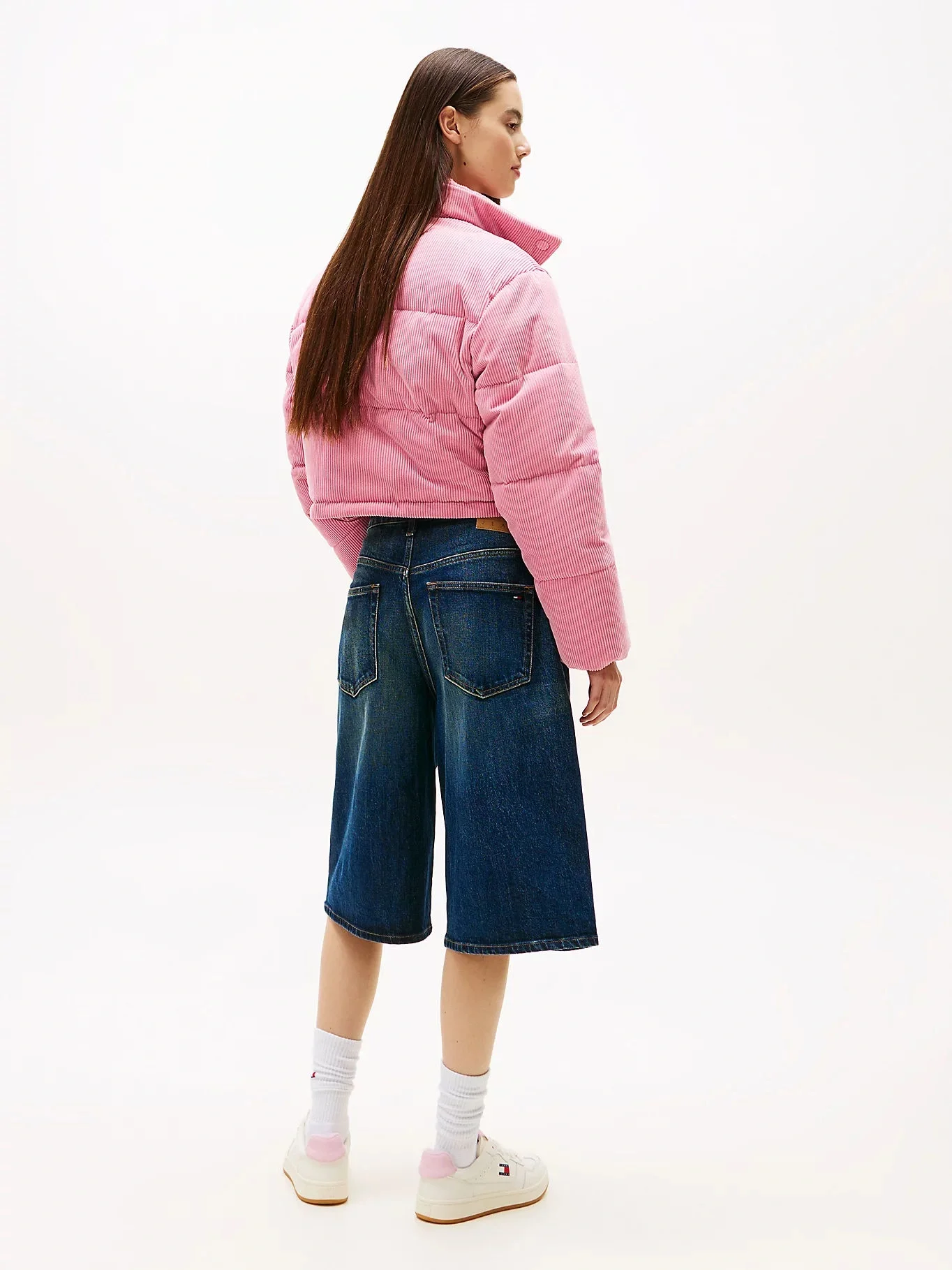 Tommy Hilfiger TJW Kadife Şişme Kadın Pembe  Mont DW0DW21658THC