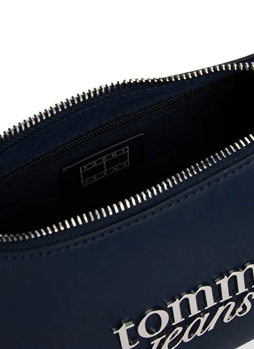 Tommy Hilfiger TJW Kalın Yazı Baskılı Omuz Kadın Mavi Omuz Çantası AW0AW17895C1G