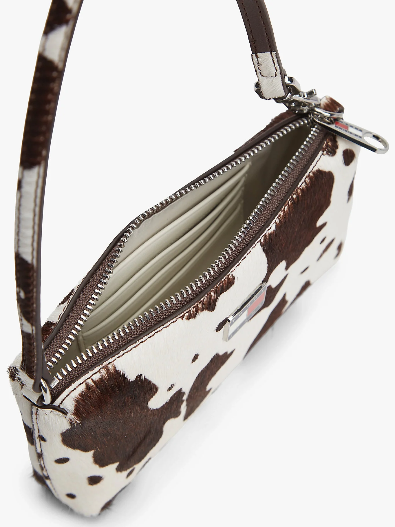 Tommy Hilfiger TJW Must İnek Desenli Asılabilir Kadın Beyaz Cüzdan AW0AW180910K6