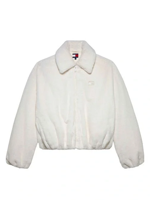 Tommy Hilfiger TJW Suni Kürk Kadın Beyaz  Mont DW0DW21669YBH