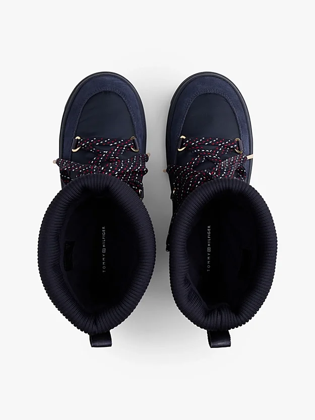 Tommy Hilfiger Tommytech İkonik Şeritli Sıcak Kar Kadın Mavi Bot FW0FW09163DW6