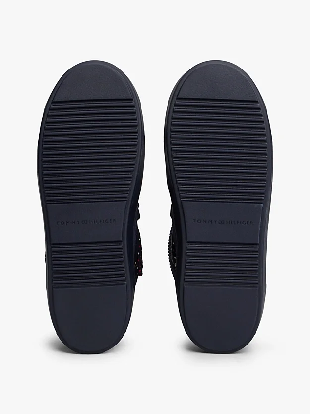 Tommy Hilfiger Tommytech İkonik Şeritli Sıcak Kar Kadın Mavi Bot FW0FW09163DW6