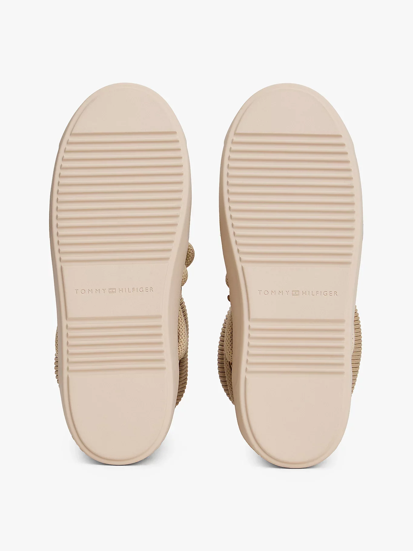 Tommy Hilfiger Tommytech Logo Şeritli Sıcak Kar Kadın Bej Bot FW0FW08998ACC