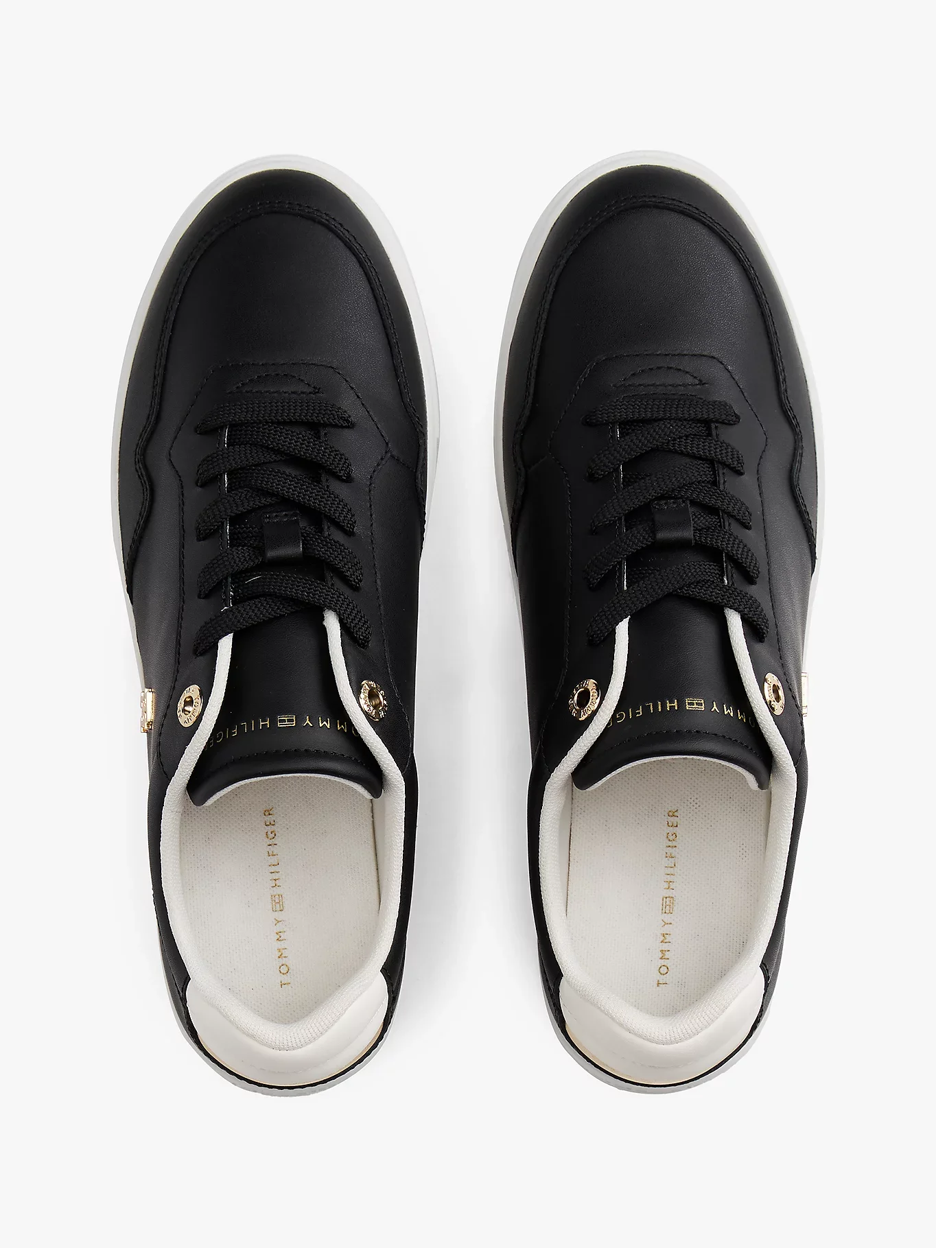 Tommy Hilfiger Yükseltilmiş Kort Stili Kadın Siyah Sneaker FW0FW08680BDS