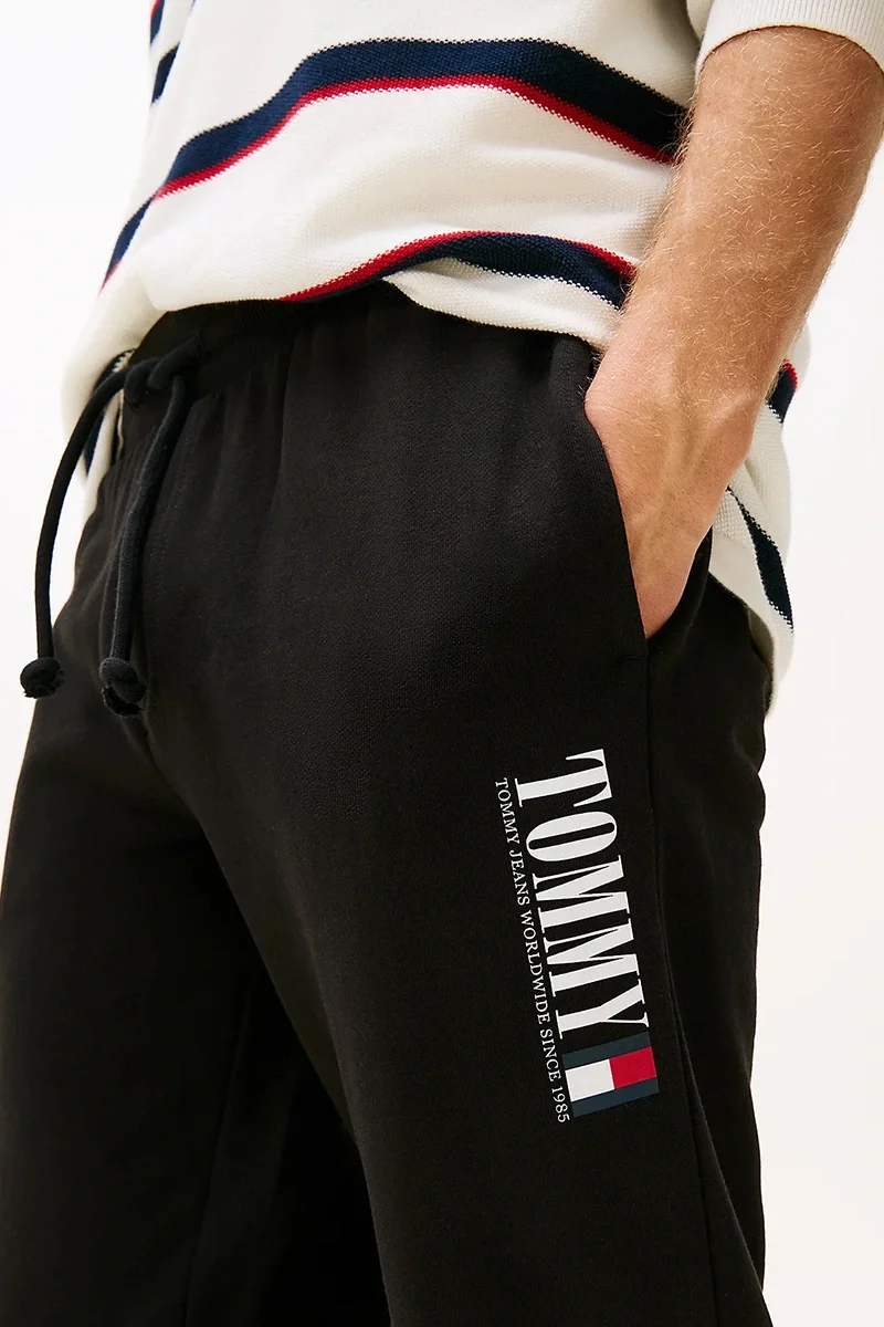 Tommy Hilfiger Dna Graphics Erkek Siyah Eşofman Altı  DM0DM22145BDS