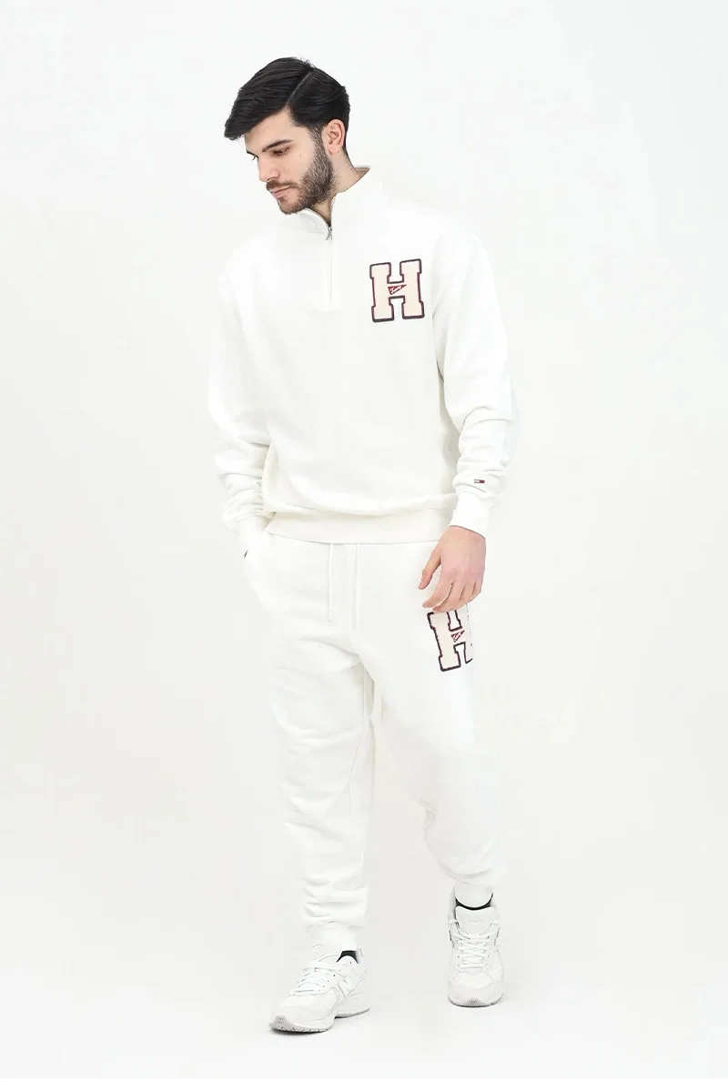 Tommy Hilfiger TJM TOWEL PATCH TERRY PANT Erkek beyaz Eşofman Altı DM0DM21277YAC