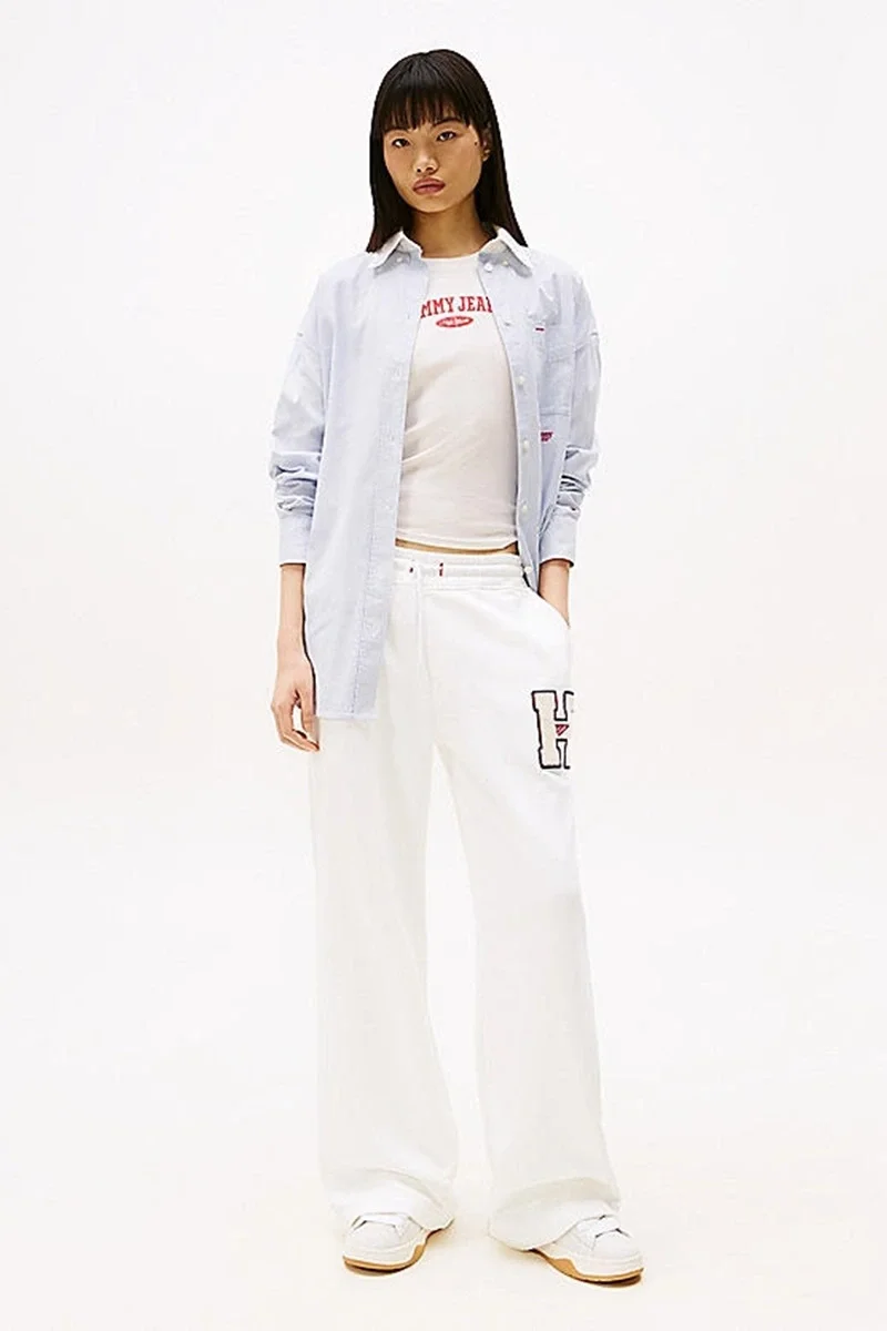 Tommy Hilfiger TJW H GRAPHIC SWEAT PANT Kadın beyaz Eşofman Altı DW0DW20558YAC