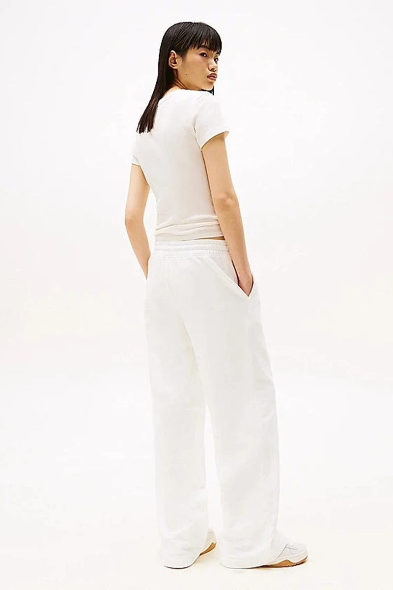 Tommy Hilfiger TJW H GRAPHIC SWEAT PANT Kadın beyaz Eşofman Altı DW0DW20558YAC