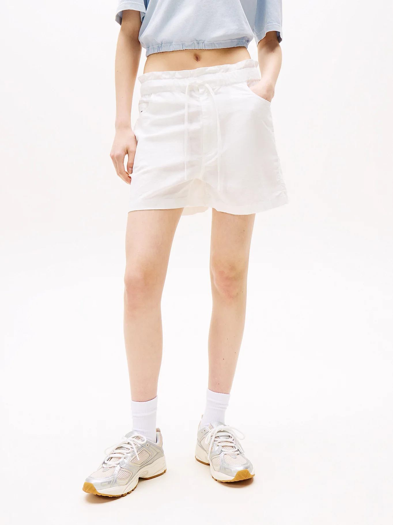 Tommy Hilfiger TJW COTTON LINEN SHORT Kadın  Şort DW0DW20360YBL