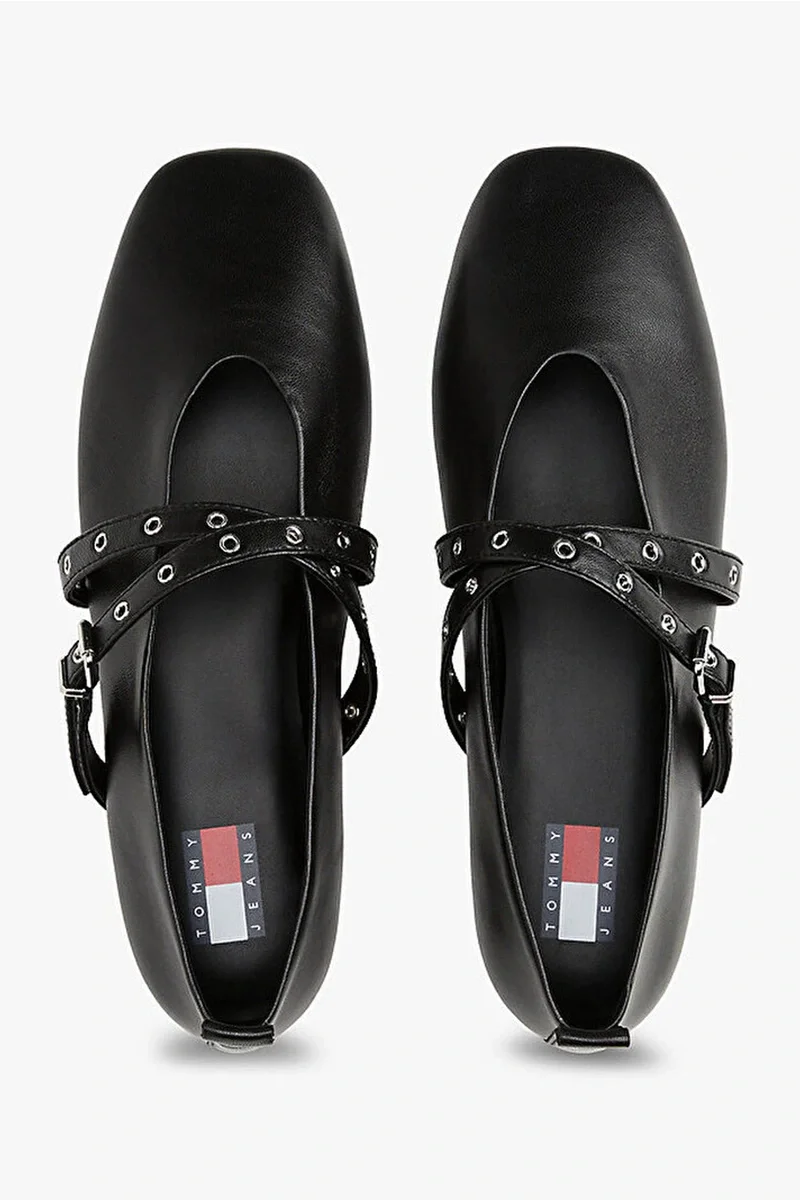 Tommy Hilfiger Kadın Deri Mary Jane Siyah Babet EN0EN02868BDS