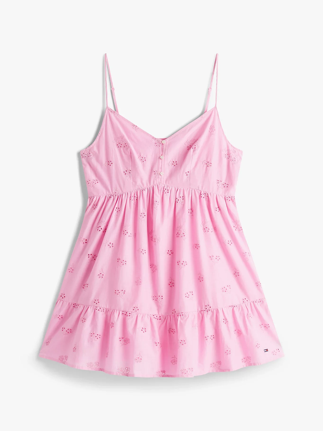 Tommy Hilfiger TJW BRODERIE ANGLAISE DRESS Kadın Pembe Elbise DW0DW21165U06