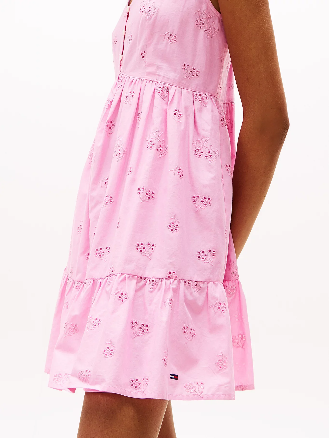 Tommy Hilfiger TJW BRODERIE ANGLAISE DRESS Kadın Pembe Elbise DW0DW21165U06