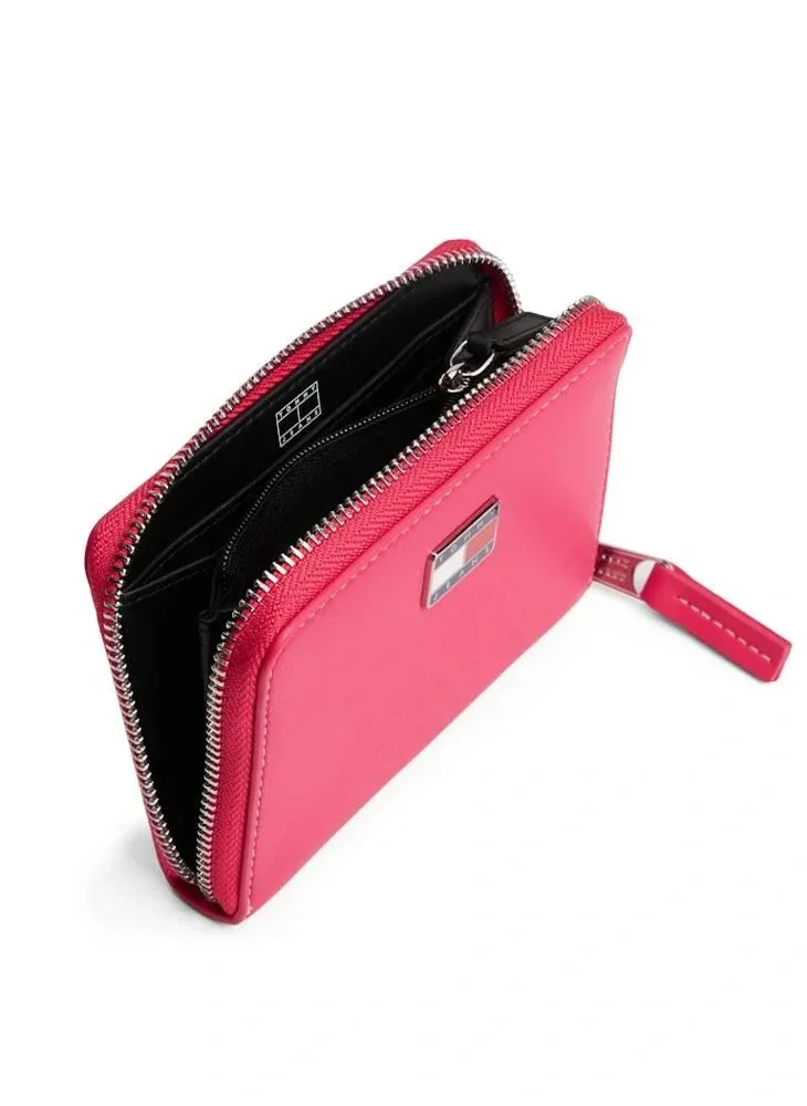 Tommy Hilfiger TJW Cool Orta Boy Fermuarlı Kadın Kırmızı Cüzdan AW0AW18031XI5
