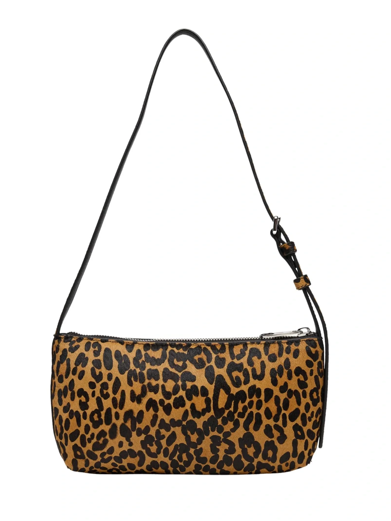 Tommy Hilfiger TJW Must Leopar Desenli Omuz Kadın Siyah Omuz Çantası AW0AW1800801R